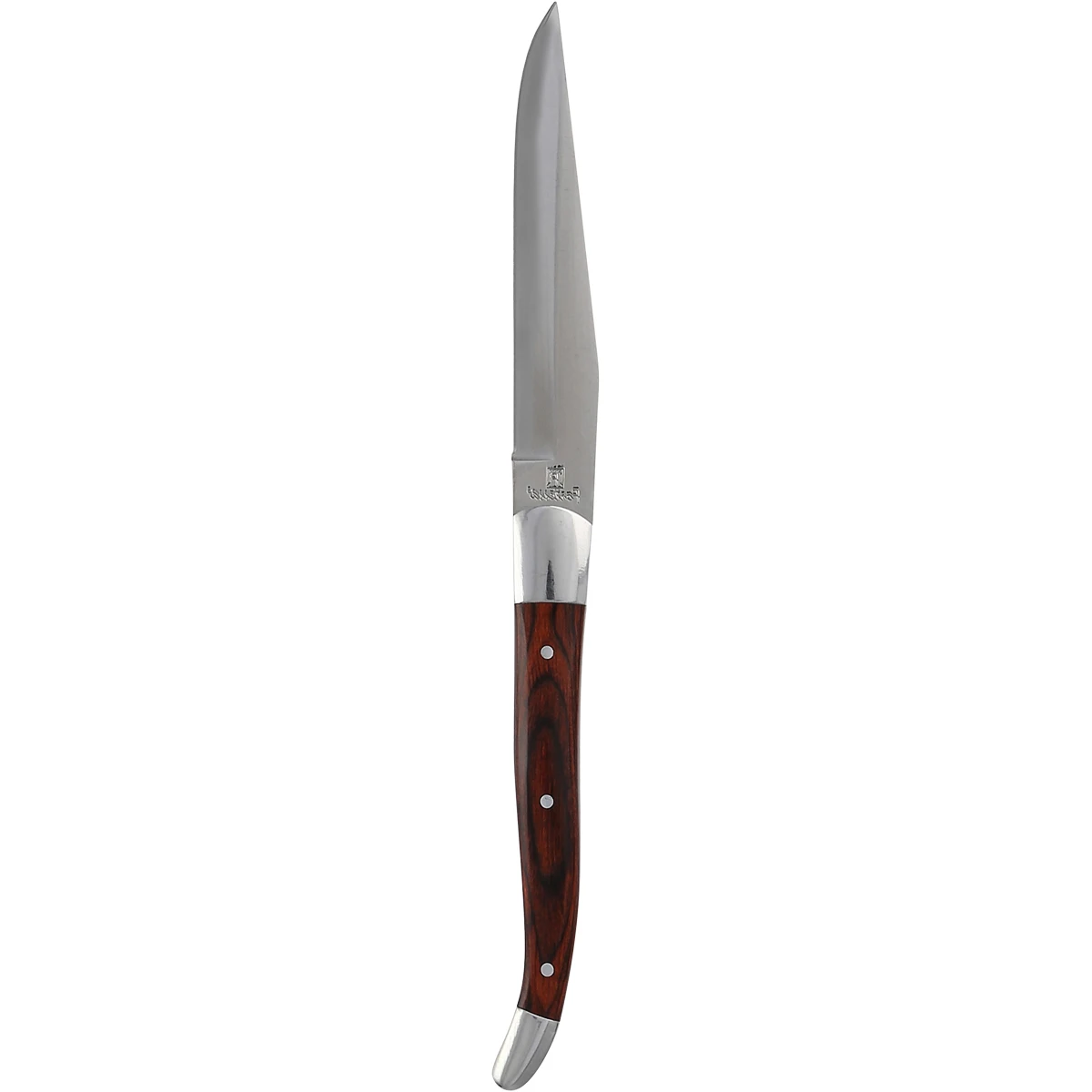 Steakmesser ohne Wellenschliff Griff Holz dunkel STEAK KNIFE VPE 6 Stück