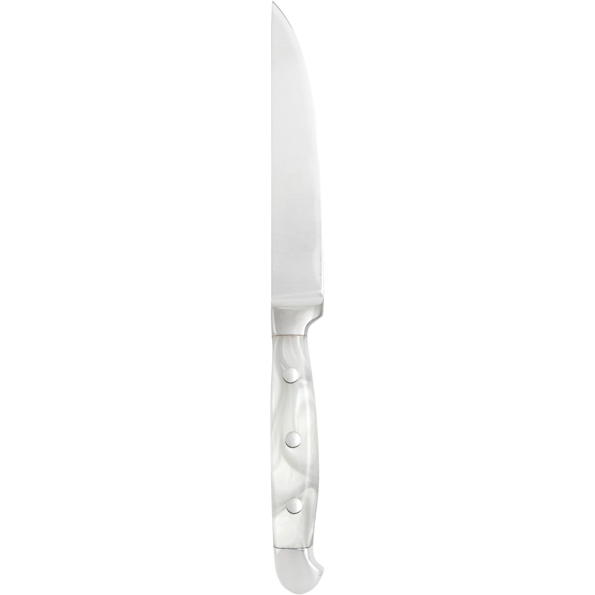 Steakmesser ohne Wellenschliff Griff Acryl Perlmut STEAK KNIFE VPE 6 Stück