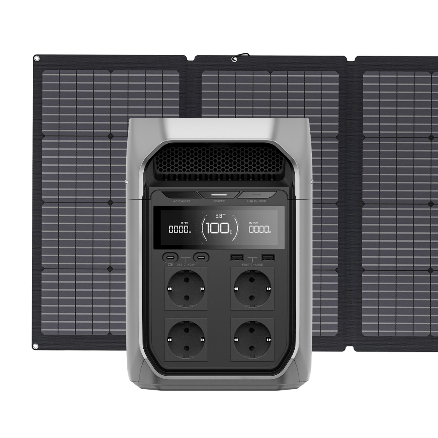 Powerstation-Campingset Delta 3 Plus mit Solarpanels