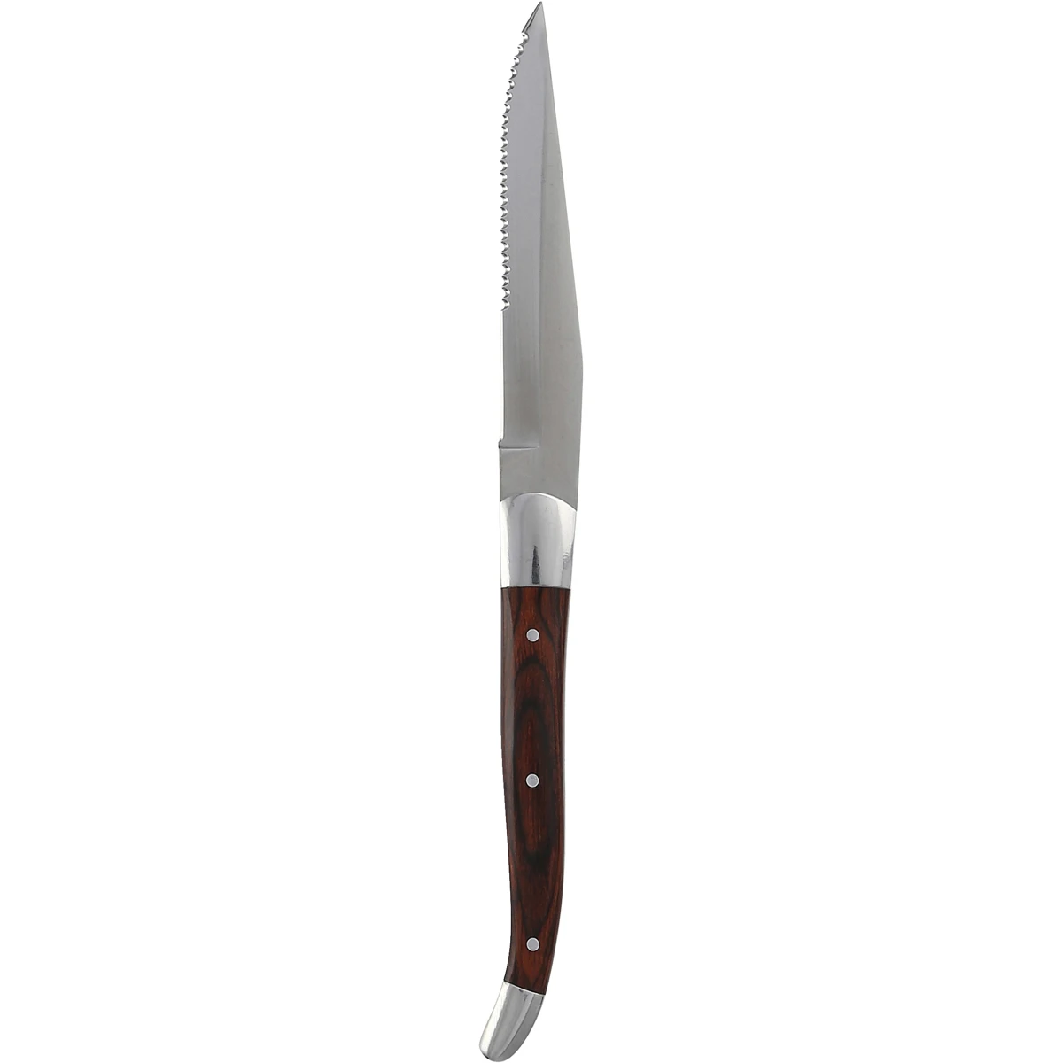 Steakmesser Wellenschliff Holz dunkel STEAK KNIFE VPE 6 Stück