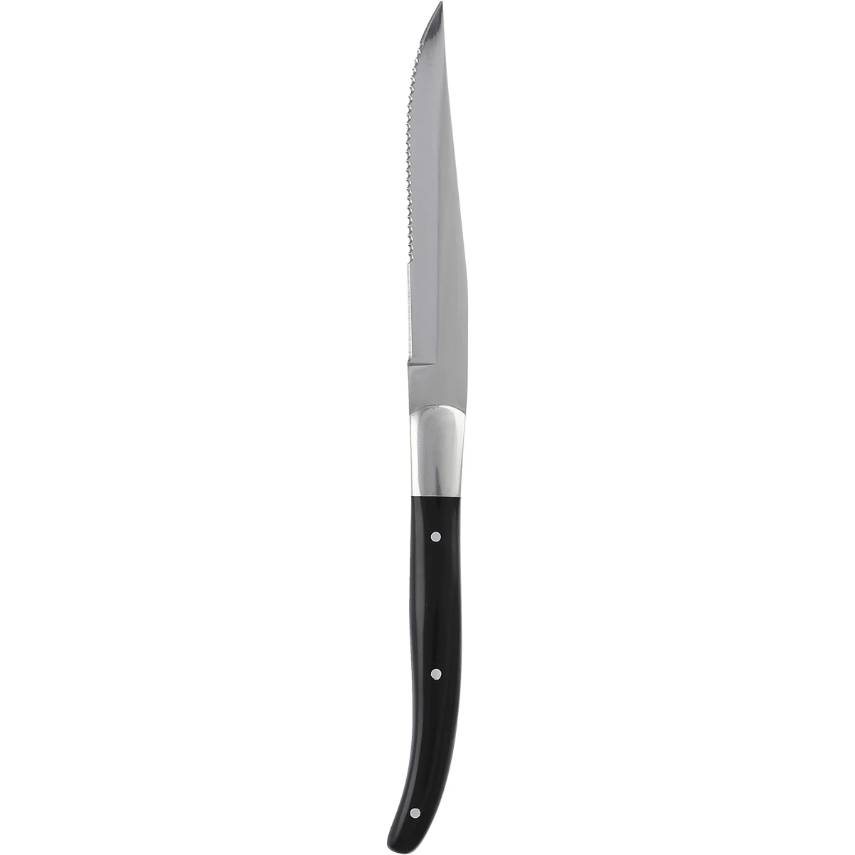 Steakmesser Wellenschliff schwarz STEAK KNIFE VPE 6 Stück