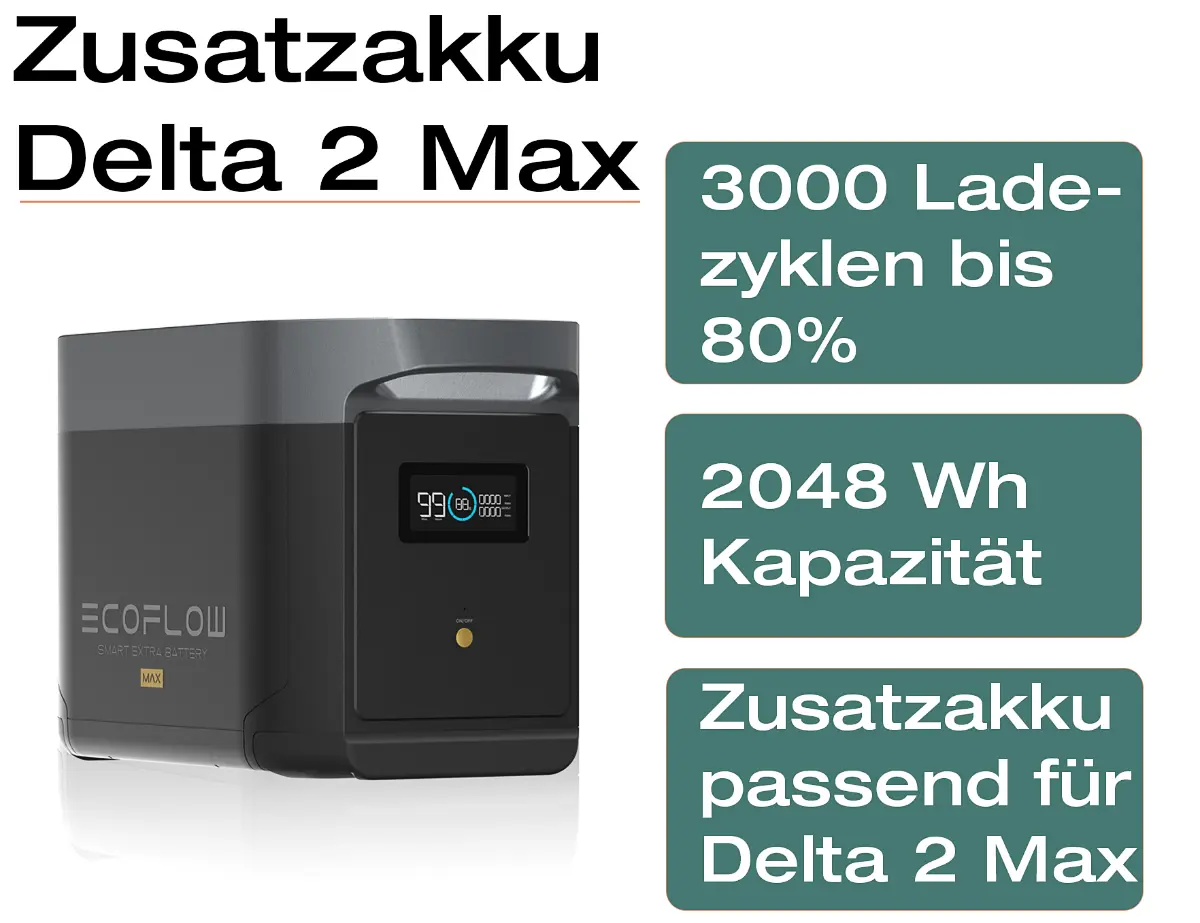 DELTA 2 Max Smart Extra Battery, Zusatzakku